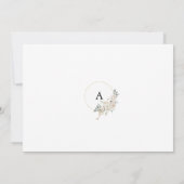 Ivory Elegant Garden Floral Stationery Note Card ノートカード (裏面)