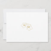Ivory | Elegant Gold Floral Wedding  Save The Date セーブザデート (裏面)