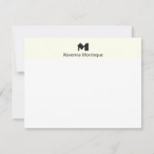 Ivory Elegant Personalized Name Letter Monogram  ノートカード (正面)
