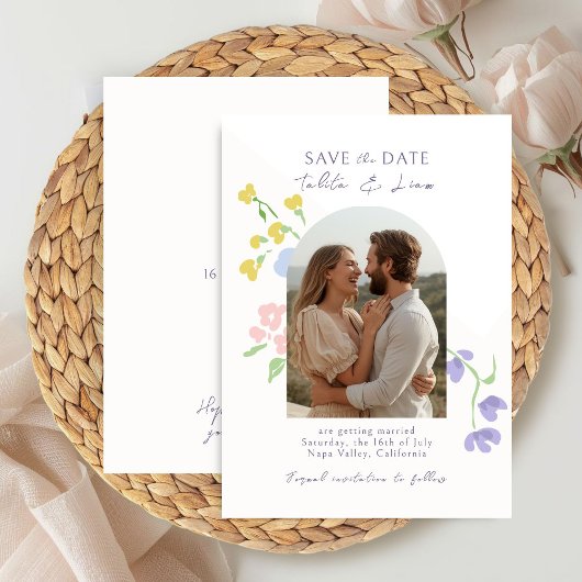 Ivory | Elegant Script Floral Arch Wedding 