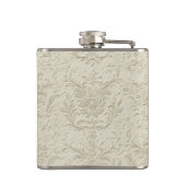 Ivory Embossed Floral Vinyl Wrapped Flask フラスク (裏面)