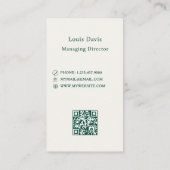 Ivory emerald green modern corporate logo 名刺 (裏面)