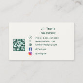 Ivory emerald green modern minimalst 名刺 (裏面)