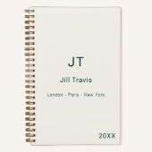 Ivory emerald green modern minimalst luxury ノートブック (正面)