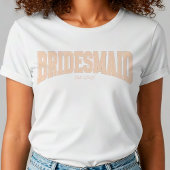 Ivory Faux Lace BRIDESMAID Bachelorette Tシャツ