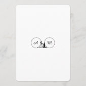 Ivory Faux Plaster Relief Roses Formal Wedding  招待状 (裏面)