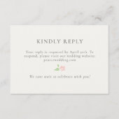 Ivory | Floral QR RSVP Response Card (正面)