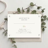 Ivory Floral Rose Wedding RSVP 