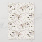 Ivory Floral Wedding Invitation 招待状 (裏面)