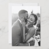 Ivory Floral Wedding Photo セーブザデート (裏面)