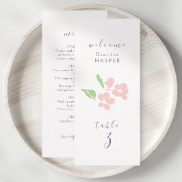Ivory | Floral Wedding Table number Combo Flat  メニュー