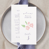 Ivory | Floral Wedding Table number Combo Flat メニュー