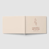 Ivory Flower Fall Save Date for Baby ゲストブック (全面)