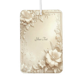 Ivory Flowers Air Freshener カーエアーフレッシュナー