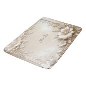 Ivory Flowers Bath Mat バスマット (アングル)