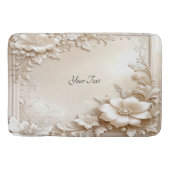 Ivory Flowers Bath Mat バスマット (正面)