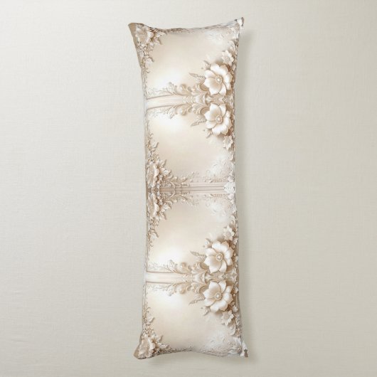 Ivory Flowers Body Pillow ボディピロー (裏面 (縦))