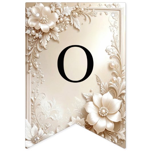 Ivory Flowers Bunting Flag バンティングフラッグ (第2の旗)