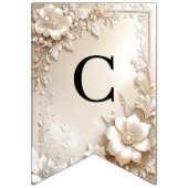 Ivory Flowers Bunting Flag バンティングフラッグ (第1の旗)