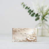 Ivory Flowers Business Card 名刺 (スタンド正面)