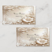 Ivory Flowers Business Card 名刺 (正面/裏面)
