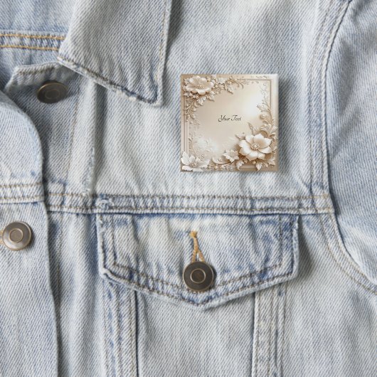 Ivory Flowers Button 缶バッジ (インサイチュ)