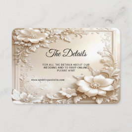 Ivory Flowers Detail エンクロージャーカード