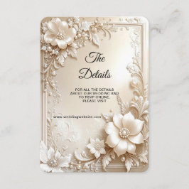 Ivory Flowers Detail Enclosure エンクロージャーカード
