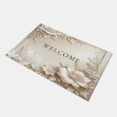 Ivory Flowers Doormat ドアマット (アングル)