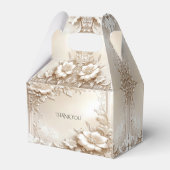 Ivory Flowers Favor Box フェイバーボックス (裏面サイド)