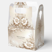 Ivory Flowers Favor Box フェイバーボックス (オープン)