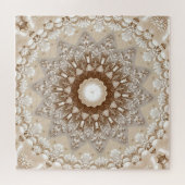 Ivory Flowers Jigsaw Puzzle ジグソーパズル (横)