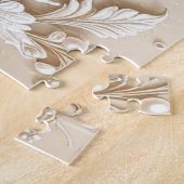 Ivory Flowers Jigsaw Puzzle ジグソーパズル (側面)