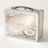 Ivory Flowers Lunch box メタルランチボックス (裏面)