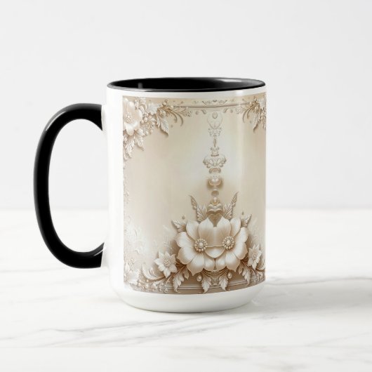 Ivory Flowers Mug マグカップ (左)