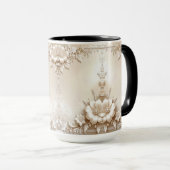 Ivory Flowers Mug マグカップ (正面右)