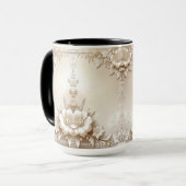 Ivory Flowers Mug マグカップ (正面左)