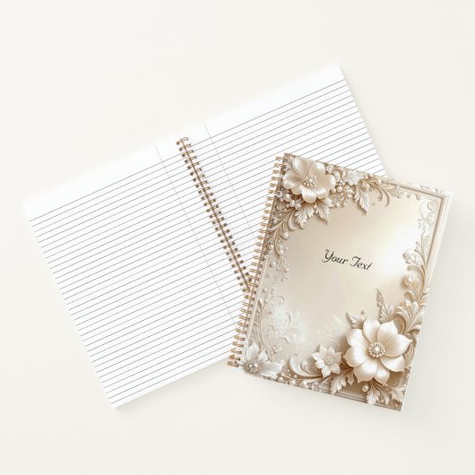 Ivory Flowers Notebook ノートブック (内部)