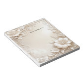 Ivory Flowers Notepad ノートパッド (アングル)