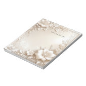 Ivory Flowers Notepad ノートパッド (回転)