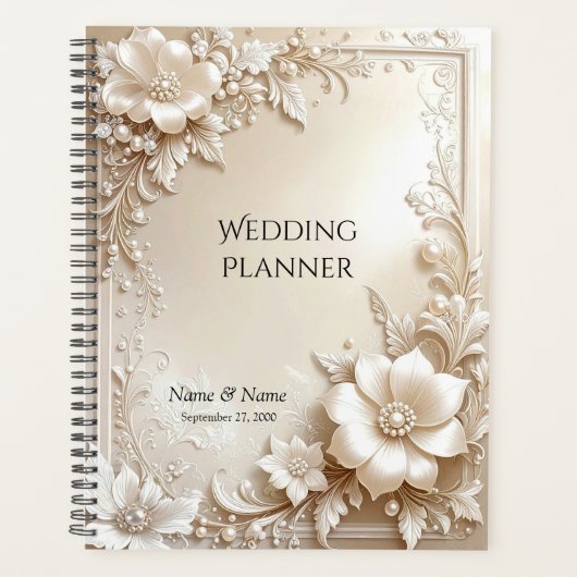 Ivory Flowers Planner プランナー手帳 (正面)