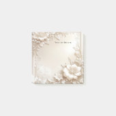 Ivory Flowers Post it Notes ポストイット (正面)