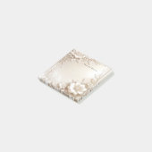 Ivory Flowers Post it Notes ポストイット (アングル)