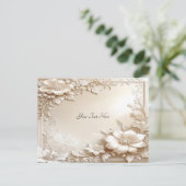 Ivory Flowers Postcard ポストカード (スタンド正面)