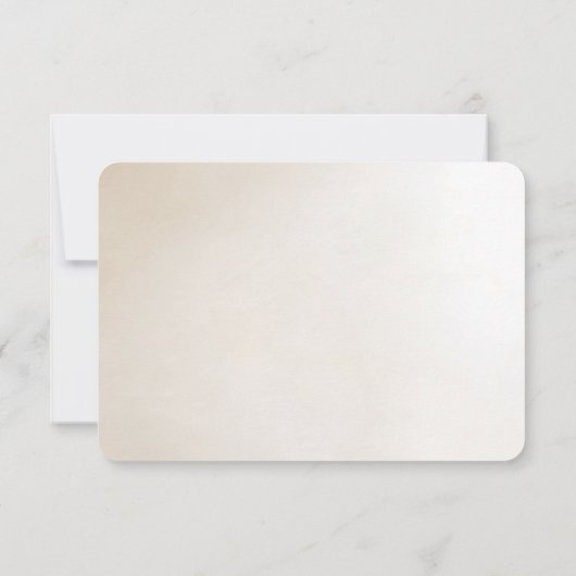 Ivory Flowers RSVP Card (裏面)