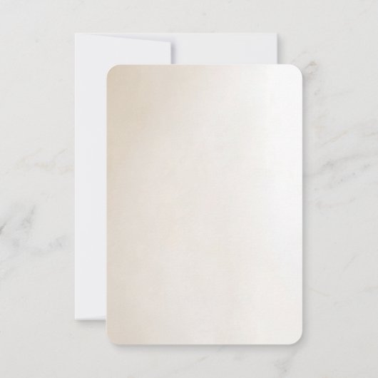 Ivory Flowers RSVP Card (裏面)