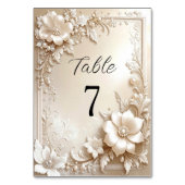 Ivory Flowers Table Number テーブルナンバー (裏面)