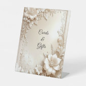 Ivory Flowers Tabletop Signs 台座サイン (正面)