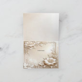 Ivory Flowers Thank You Card サンキューカード (内部)
