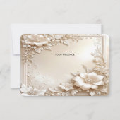 Ivory Flowers Thank You Card サンキューカード (裏面)